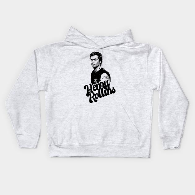 Henry rollins 80s style classic Kids Hoodie by Hand And Finger